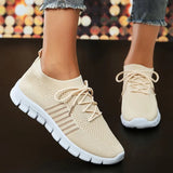 Soft Sole Knit Walking Shoes for Women 2023 Comfortable Breathable Mesh Sneakers Woman Plus Size Lightweight Casual