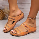 Breakj Women's Sandals Sloping And 2025 New Retro Line Anti-Slip Light Soft Back Comfortable