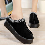 Chunky Platform Snow Boots for Women Slip On Plush Warm Winter Shoes Woman Non Slip Thick Bottom Ankle Botas Mujer