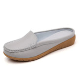Two Different Women's Shoes Real Leather Moccasins Mother Loafers Soft Leisure Flats Female Ladies Driving Net