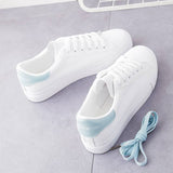 Breakj White Shoes Women's New Fashion Flat Plate Shoes Students Breathable Women's Shoes Net Red Single Shoes Casual White Shoes In The Spring And Autumn Of