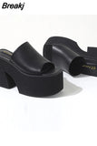 Minimalist Wedge Mules Sandals 2023 Spring Summer Shoes Walking Comfy Great Quality Dropship Women Shoes Mules