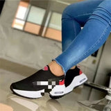 Breakj New Fall 2024 Plus-Size Round Head Thick Bottom Fly Woven Letters Embroidered Color Casual