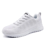 Women Fashion Outdoor Women Casual Shoes Flat Women's Sneakers Trainers Lace-up Mesh Sneakers Walking Shoes Woman