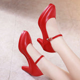 Shoes Black Job Interview Work Dress Pointy Heel Model Cheongsam Catwalk Large Size Single Shoe