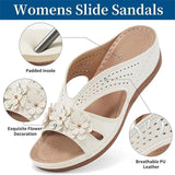 Breakj The Summer Of 2025, The New Women's Thick-Bottomed Slippers Large-Size Fish Mouth Thick-Bottomed Wearing Beach Shoes Flower