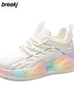 Women's Shoes 2023 Spring Luxury Designer Chunky Sneakers Running Platform Sports Shoes Woman Tennis Female Thick