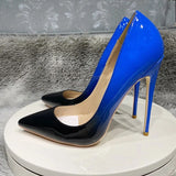 Gradient Colors Collection Women Pointy Toe High Heel Party Shoes Fashion Designer Comfortable Slip On Stiletto