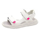 Sandals, Women's Summer 2024 New Fashion Casual Flat Soft Leather Soft Sole Beach Women's Shoes, Platform