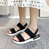 Breakj Sandals Women's Elastic Tension 2023 Summer New Students Wear Fairy Wind Roman Beach Women's Shoes Outside The Flat