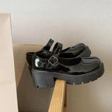 Small Leather Shoes Female White Thick Soles High Soft Sister Mary Jane Shoes Thick Heels Round Head Single Shoes In Spring And Summer Of