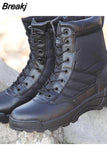Fashion Men Boots Winter Outdoor Leather Military Boots Breathable Army Combat Boots Plus Size Desert Boots Men Hiking