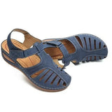Breakj Casual Women's Slopes And New Sandals Women's Round Head Hollow Summer Buns With
