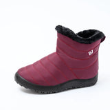 Boots Women Shoes Warm Plush Fur Ankle Boots Winter Female Slip On Flat Casual Shoes 2020 Waterproof Ultralight