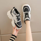 Breakj Height Height Women's Shoes 2025 Women's New Small Autumn Thick Bottom Increase Leisure Old Dad Sneakers 8Cm Loose