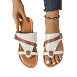 Color-Pined Flat-Bottomed Slippers Women Wearing Rivets Light Beach Cool