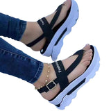 Summer Plus Size Wedge Clip Toe Buckle Sandals Women's African Station New Wear Roman
