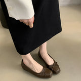 Head Shallow Mouth Single Shoes 2024 Spring And Autumn New French Evening Wind Temperament Gentle Fairy Flat-Soled Grandma