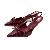 Breakj Spring New Pointed Bow Temperament High Heel Shoes Fashion After The Empty Single Shoe