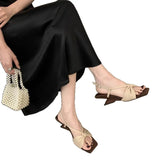Breakj New French Temperament With Square Slope And Niche Design And Commuting High Heel Sandals