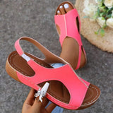 Breakj New Summer Women's Sandals Large-Size Leisure Slope And Thick-Soled Loose Tight With Fish Mouth Sandals