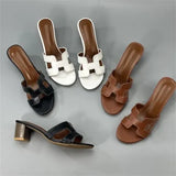 Breakj Trend High-Heelish Slippers Summer New Wear Height Display Legs Long Beach Cold