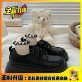 Breakj New British Style Mary Precious Shoes Women's Loose High Thick-Sed Jk Small Leather Shoes Spring And Autumn Students Casual Single