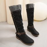 Breakj Code 2025 Autumn And Winter New Thick Side Zipper High-Heeling Women's