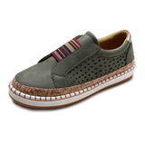 Breakj Size Women's Shoes Flat Soles Of The Color Lof Shoes Women Thick-Soled Casual Shoes Sports Wind Pedal Single Shoes