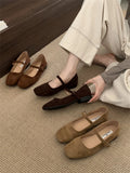 Breakj Single Shoes Women 2025 New Spring And Autumn Mary Jane Women's Shoes French Word With Gentle Evening Shoes Bean