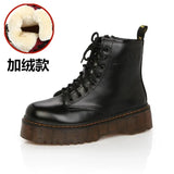 Breakj New Women's Boots Martin Boots High-Quality Autumn And Winter Pine Cake Thick-Bottomed Punk Women's Short Boots Fashion Women's