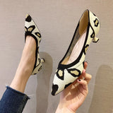 White/Red Pumps Woman Kitten Low Heels Princess Shoes Ladies Office Dress Fly Weave Brides Wedding Shoes Luxury