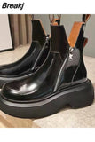 for Woman Long Women's Boots Biker New Rock Footwear Platform Winter Knee High Shaft Quality Spring 2023 Boot Gothic