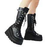 Breakj And Martin Boots 2023 Autumn And Winter 2023 New Large-Size Punk Style Handsome Mid-Sleest