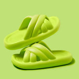 Soft Sole Pillow Slides for Women Summer 2023 Fashion Thick Platform Cloud Slippers Woman Flat Non Slip Flip Flops