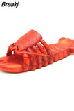 Summer Lobster Slippers Women Funny Animal Flip Flops Cute Beach Casual Shoes Unisex Big Size Soft Beach Slippers