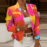 Autumn Shiny puff Long Sleeve Cardigan Coat Lady fashion Glitter Sequined Jacket coat Elegant Female clubwear