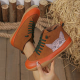 Breakj Flat-Soled Single Shoes Women's Autumn And Winter New Round Head Tie With Large Size 43 Casual Women's