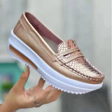 Women's New Flats 2022 Summer Shallow Ladies Slip On Casual Vulcanized Shoes 35-43 Large-Sized Female Home Office