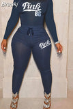 Sexy Women Skinny Two Piece Sets Summer Bodycon Tracksuits Sleeveless PrintingTop + Leggings Pants 2pcs Outfits
