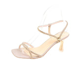 Breakj The 2024 New Medium Heel With A Versatile Fairy Style Summer High Heels Women's