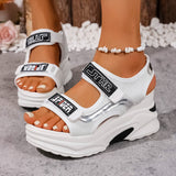 Breakj Sports Sandals Women Wear 2025 New Summer Drill Thick Bottom Magic Stick Soft Bottom Roman Beach