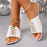 Breakj Cool Slippers Women's Spring And Summer Coarse And Beef-Shoeed Women's Sandals Fish Mouth Side Zip Retro Women's Shoes