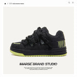 Breakj Shoes Destruction Series Street Small Black Shoes Men And Women The Same Couple Shoes Bread Shoes Fashion Shoes Men's