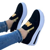 Breakj Large-Size Sports Single Shoe Pine Cake Flat-Bottom Zipper Color Casual