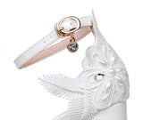 Breakj Cm Thick Heel Shallow Mouth With Sandals Round Head Fish Mouth Flowers Nails High Heel Sandals White Wedding