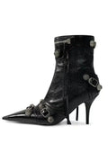 New Women's Boots Pointed Toe High-heeled Boots Paris Fashion Knee-high Boots European and American Party
