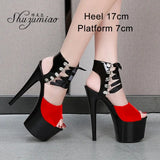Women 2023 Sexy High Heels Strip Pole Dance Gladiator Plus Size Sandals Fetishism Ankle Strap Sexy Platform Wedding