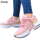 Women's Large Size Tennis Casual Shoes Increase Fashion Thick-soled Sneakers Light Vulcanized Socks Air Cushion Breathable