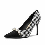 Breakj Fragrant High-Heeled Shoes 2025 New Autumn Tip French Single Shoes Thousand Bird Temperament Fine Heel Women's Shoes Large